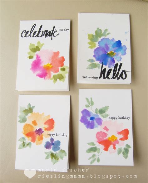 Rieslingmama Card Set With Altenew Watercolor Wonders