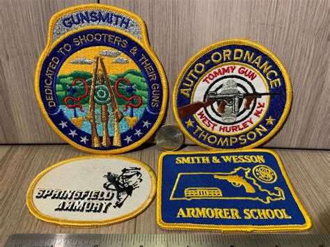 Mavin Embroidered Patches Springfield Armory Smith And Wesson Armorer Tommy Gun Gunsmith