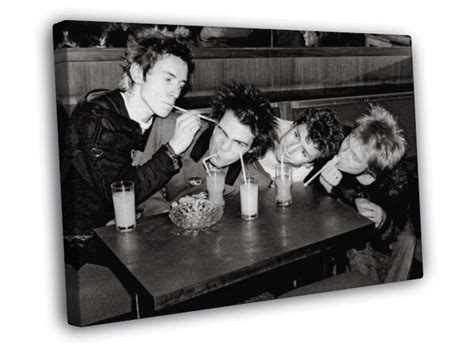 Sex Pistols John Lydon Sid Vicious Steve Jones Cook WALL 20x16 Inch FRAMED CANVAS PRINT