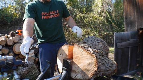 A Perfect Fall Day Splitting And Stacking Firewood Youtube