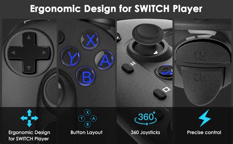 Chereeki Switch Controller Wireless Bluetooth Switch Pro Controllers