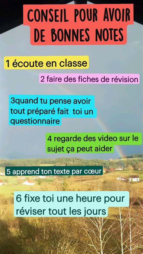 Conseil pour avoir de bonnes notes 1 écoute en classe 3quand tu pense