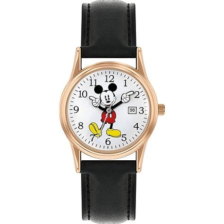 Disney Mixte Analogique Classique Quartz Montre Avec Bracelet En Cuir