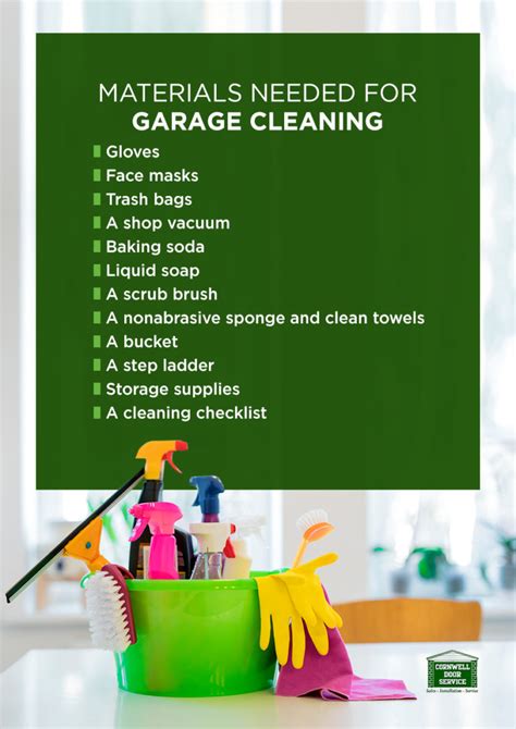 How To Clean Your Garage Cleaning Checklist Cornwell Door