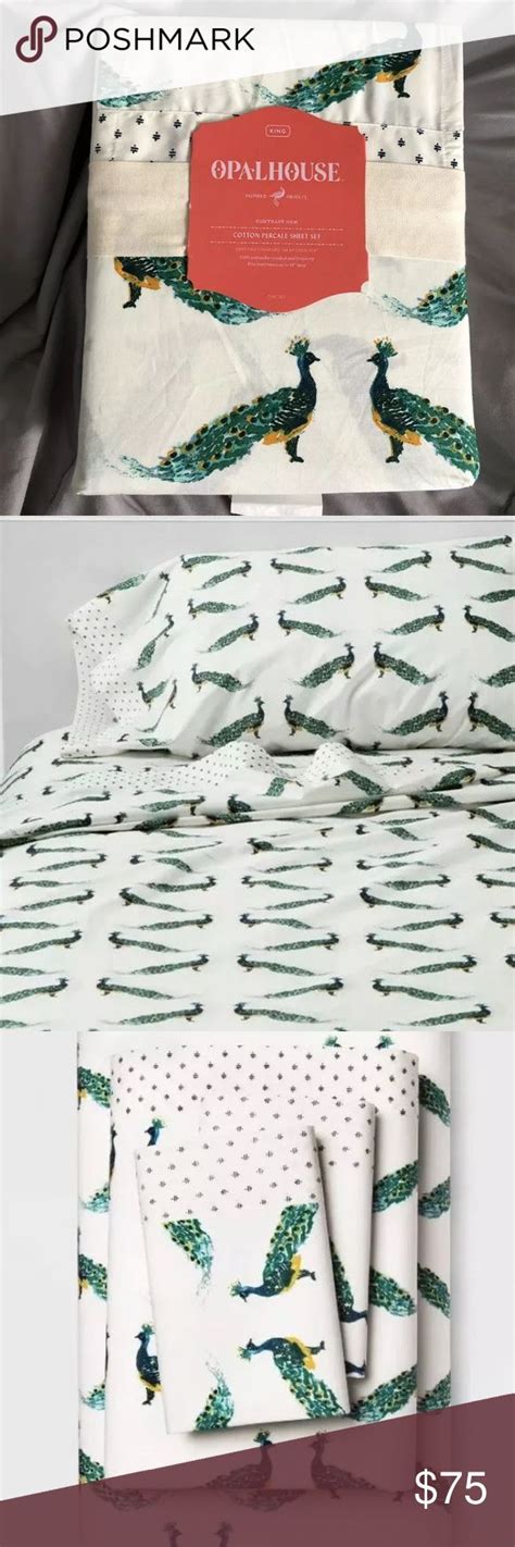 Opalhouse Peacock Teal Contrast Hem King Sheet Set King Sheet Sets Opalhouse Sheet Sets