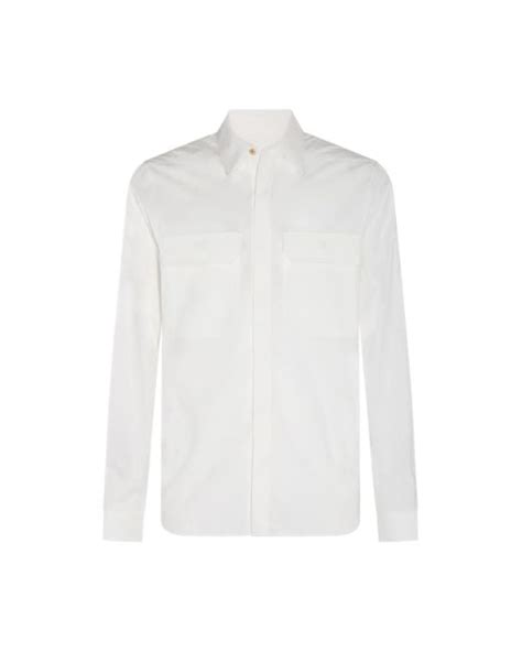 Rick Owens Cotton Shirt In White For Men Lyst