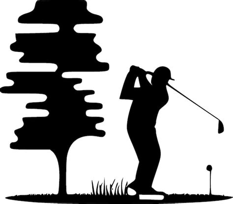 Premium Vector Golf Minimalist And Simple Silhouette Vector Illustration