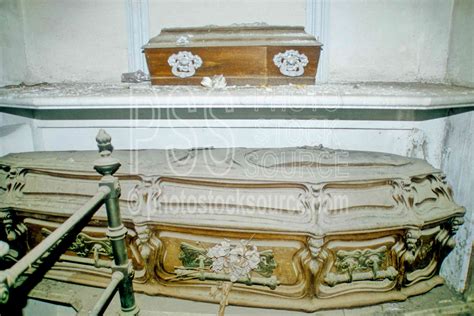 Photo Of Dusty Coffin In Tomb By Photo Stock Source Cemetery