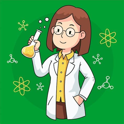 Illustration Avec Femme Scientifique Vecteur Gratuite