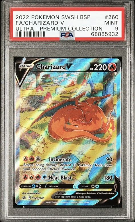 SWSH260 Charizard V Pokémon Card Ultra Premium UPC PSA 9 Values MAVIN