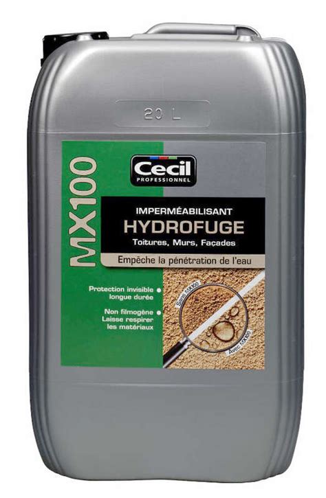 Imperméalisant hydrofuge pour toitures murs et façades MX100 Bidon