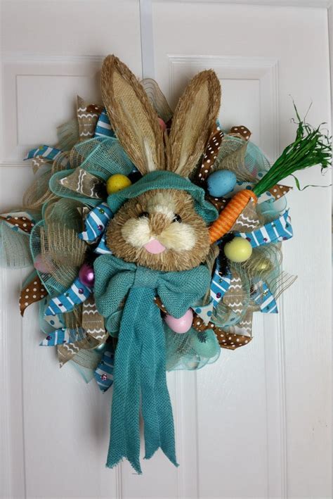 Easter Bunny Deco Mesh Wreath