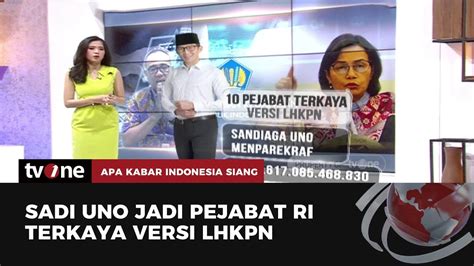 Jangan Kaget 10 Pejabat RI Terkaya Versi LHKPN AKIS TvOne YouTube