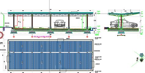 Detail Car Parking Shop Drawing Full Detail Steel Structure Designs Cad