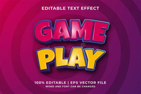 Efecto De Texto Editable Juego Juego Estilo De Plantilla D Vector