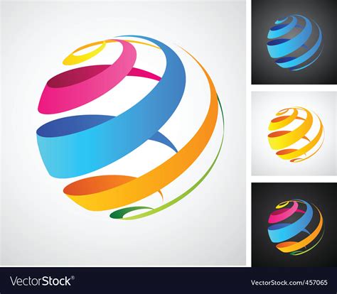 Spiral Globe Icon Royalty Free Vector Image VectorStock