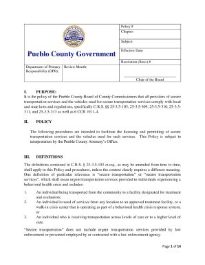 Fillable Online County Pueblo Pueblo County Government Fax Email Print