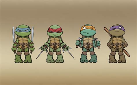 Teenage Mutant Ninja Turtles chibi illustration #minimalism Teenage ...