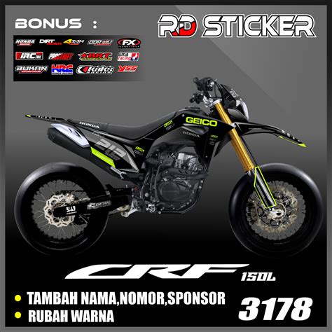 Stiker Motor Crf 150l Full Body Dekal Sticker Hologram Crf 150 L