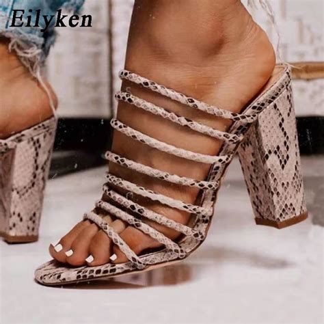 Eilyken Pantoufles Sexy Imprim Es Serpent Nouvelles Sandales Pour