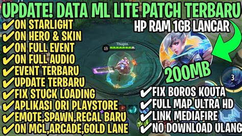 Data Ml Lite Full Event Mb Terbaru Patch Novaria Ml Lite Cara