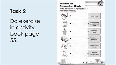 Science Year 1 Activity Book Page 54 And 55 The Importance Of Water