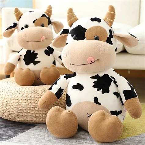 Peluche De Vaca Para Niños Juguete De Felpa Suave Y Cómodo Con