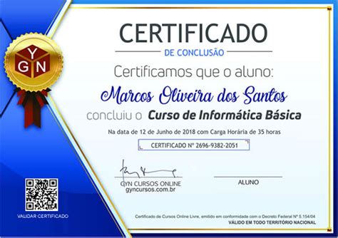 Certificados Exclusivos GYN Cursos Online