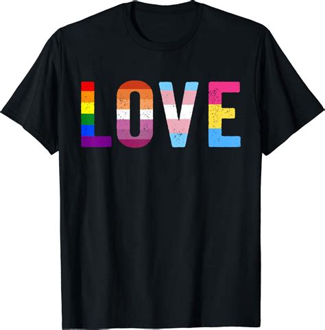 Lgbt Rainbow Flag Gay Love Lesbian Pride Transgender T Shirt Walmart