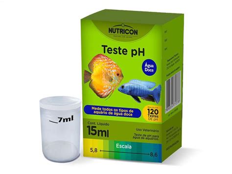 Teste De Ph Para Aquários Água Doce Nutricon Teste Ph 15ml Aquário