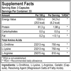 Arginine Ornithine Lysine Kap Titaniumsport