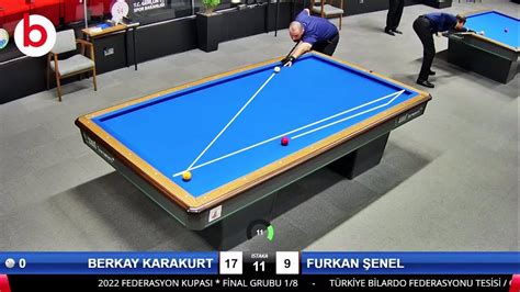 BERKAY KARAKURT vs FURKAN ŞENEL 3 BANT BİLARDO FEDERASYON KUPASI FİNAL