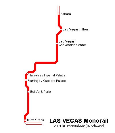 Las Vegas Monorail Las Vegas Map, Mgm Grand Las Vegas, Las Vegas Hilton ...