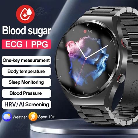 Novo Ecg Ppg A Car No Sangue N O Invasivo Rel Gio Smartwatch Homens