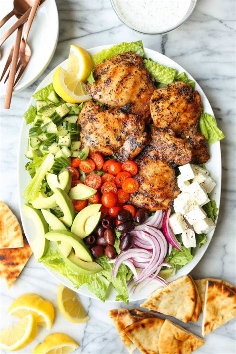 Grilled Greek Chicken Salad Recipe Damn Delicious