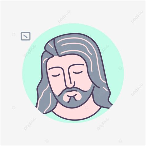 Jesus Face Icon Illustration Vector, A Lineal Icon Depicting Jesus ...