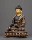 Gotama The Buddha Sculpture | Gold Gilded Statue For Meditation