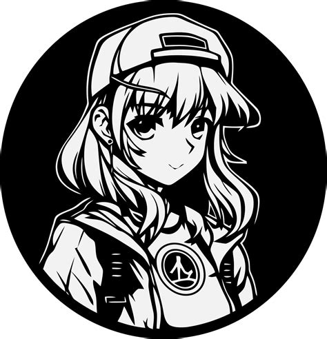 Anime girl portrait logo 23133613 Vector Art at Vecteezy