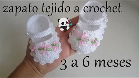 Zapato A Crochet Modelo Maria 3 A 6 Meses Bebe YouTube