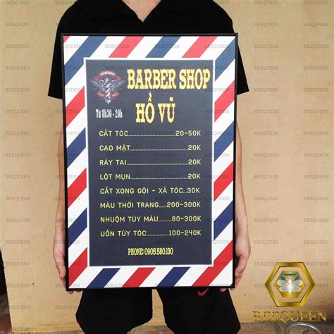 Menu Barber Shop Bảng Giá Barber Shop Làm Theo Yêu Cầu Khách Hàng