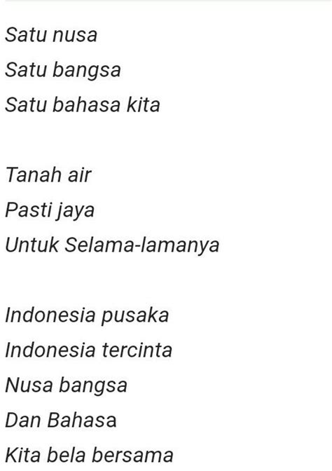 Lirik Dan Not Lagu Satu Nusa Satu Bangsa - Not Lagu