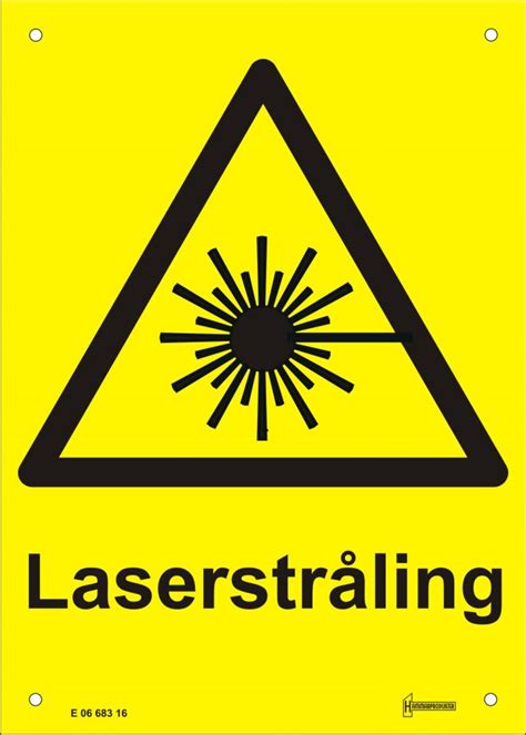 Hammarprodukter Skylt Laserstrålning 150x210mm Aluminium