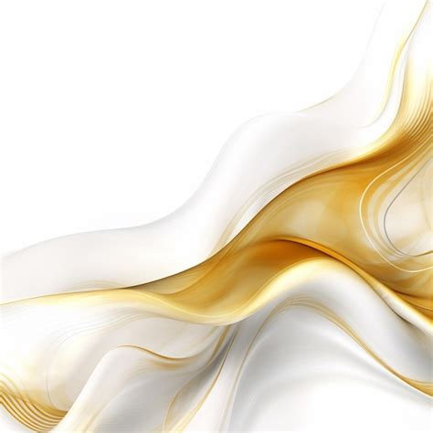 Premium AI Image A White And Gold Abstract Background With A Gold And