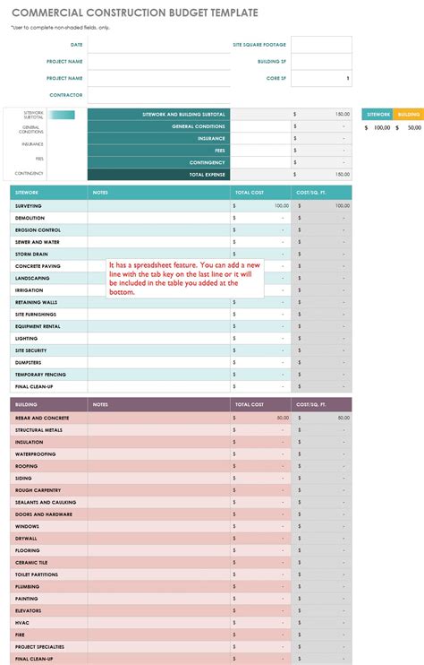 Construction Cost Estimate Template, Contractor Estimate Planner ...