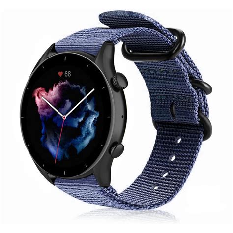 Amazfit Gtr Pro Nylon Schnallenarmband Blau Smartwatcharmbaender De