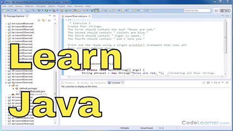 Learn Java Exercise 07x Use Strings In Java Progamming Youtube