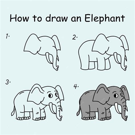 Paso A Paso Para Dibujar Un Elefante Tutorial De Dibujo De Un Elefante