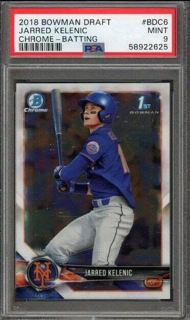 2018 JARRED KELENIC BOWMAN CHROME DRAFT BDC6 BATTING RC PSA 9 MINT