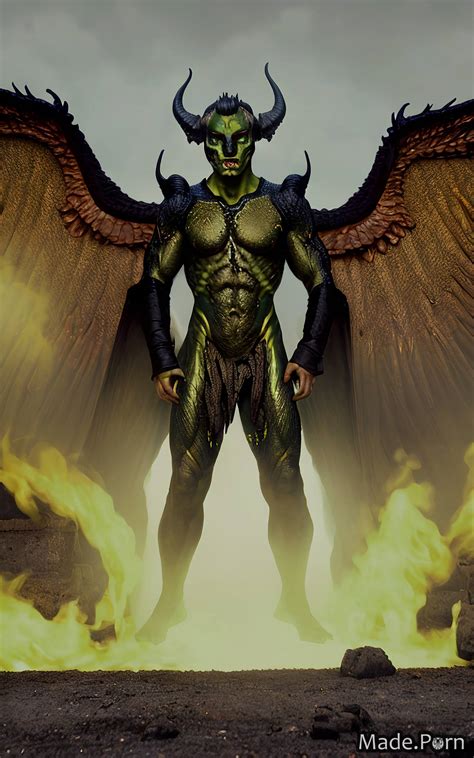 Porn Image Of Standing Perfect Boobs Goblin Gay Bodybuilder Devil Bodypaint Created By AI
