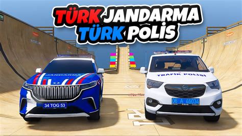 T Rk Polis Ve T Rk Jandarma Arabalar U Ma Parkurunda Gta Youtube